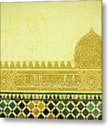 Moorish Decoration In Alhambra Metal Print