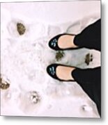 More Weather-inappropriate Shoes. My Metal Print