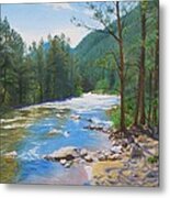 Morning On The Poudre River Metal Print