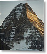 Mount Assiniboine And Crescent Moon Metal Print