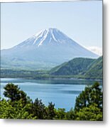 Mount Fuji And Motosuko, Yamanashi Metal Print