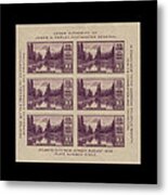 Mount Rainier Postage Stamp Metal Print