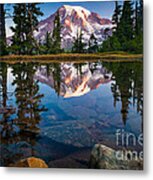 Mount Rainier Tarn Metal Print