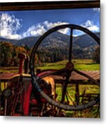 Mountain Farm View Metal Print