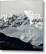 Mountain In Black And White Metal Print