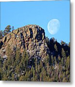 Mountain Moonset Metal Print