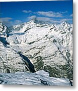 Mountains Covered With Snow Metal Print