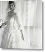 Mrs. Chance Vought Wearing A Wedding Gown Metal Print