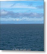 Mt. Ranier From Pacific Ocean Metal Print