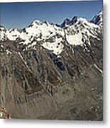 Mt Sefton Hooker Glacier And Mt Cook Metal Print