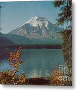 Mt St Helens And Spirit Lake Before The Eruption Metal Print