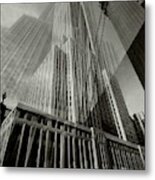 Multiple Exposure Of The Empire State Building Metal Print