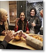 #muslimgirls Iftar For Ramadan - Snacking Together Metal Print
