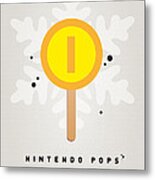 My Nintendo Ice Pop - Gold Coin Metal Print
