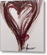 Myeloma Awareness Heart Metal Print