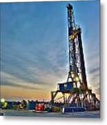 Nabors Rig In West Texas Metal Print