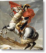 Napoleon Bonaparte On Horseback Metal Print
