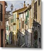 Narrow Streets Of Houses At Valentano In Lazio Metal Print