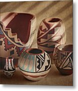 Native American Pottery Metal Print