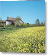 Natural View Of House And Field Metal Print