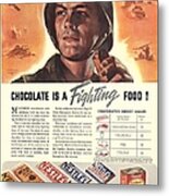 Nestles 1940s Usa Propaganda Chocolate Metal Print