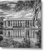 New Orleans Peristyle - Paint Bw Metal Print