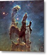 Hubble Pillars Of Creation Hd Square Metal Print