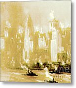 New York City Mist And Steam 1880 Metal Print