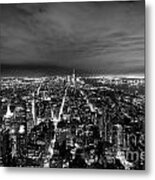 New York Skyline 1bw Metal Print