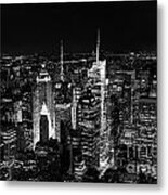 New York Times Square Bw Metal Print