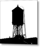 New York Water Tower 17 - Silhouette - Urban Icon Metal Print