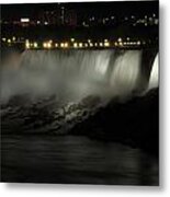 Niagara At Night Metal Print