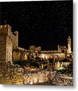 Night In The Old City Metal Print