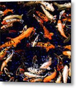 Night Of The Koi Metal Print