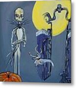 Nightmare Before Christmas Eerie Jack Metal Print