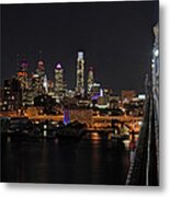 Nighttime Philly From The Ben Franklin Metal Print