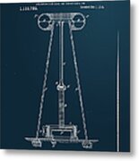 Nikola Tesla's Transmitter Patent 1914 Metal Print