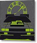 No183 My Back To The Future Minimal Movie Poster-part Iii Metal Print