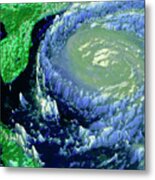 Noaa Satellite Image Of Hurricane Fran Near Usa Metal Print