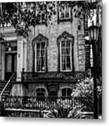 Noble Hardee House In Black And White Metal Print