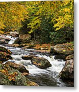 North Carolina Highlands Nc Autumn River Gorge Metal Print