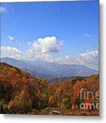 North Carolina Mountains In The Fall Metal Print
