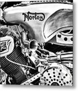 Norton Custom Cafe Racer Monochrome Metal Print