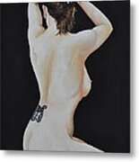 Nude With A Tattoo Metal Print