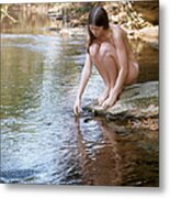 Nude With Reflection Metal Print