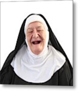 Nun Series - Toothless Laugh Metal Print