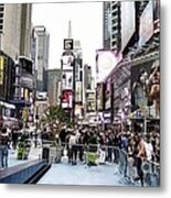 Nyc Busy Street Metal Print