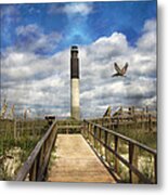 Oak Island Lighthouse Metal Print