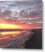 Oak Island Sunset Metal Print