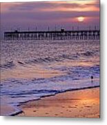 Oak Island Sunset Metal Print